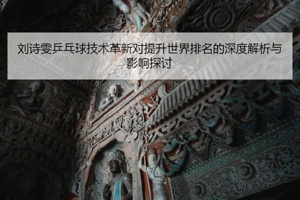 刘诗雯乒乓球技术革新对提升世界排名的深度解析与影响探讨 - WANBO SPORTS